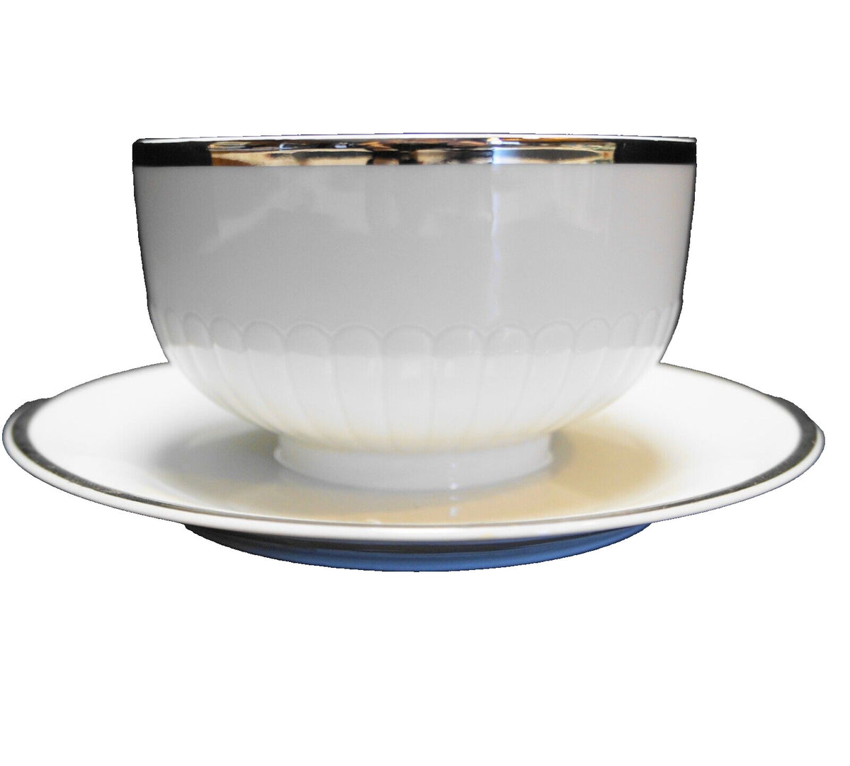 Winterling Bavaria White Sculpted Ribs Gravy Boat