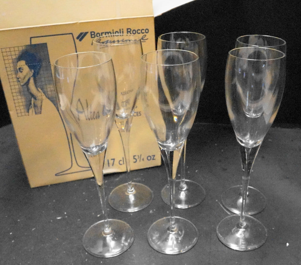 Bormioli Rocco Aria Altea Champagne Flutes Set of 6 With Box