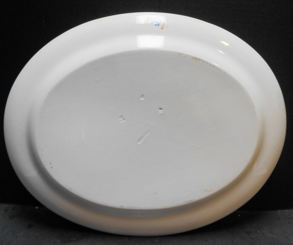 Booth's England T. Goode & Co London Blue Trim Fruit Pattern Large Platter 16"