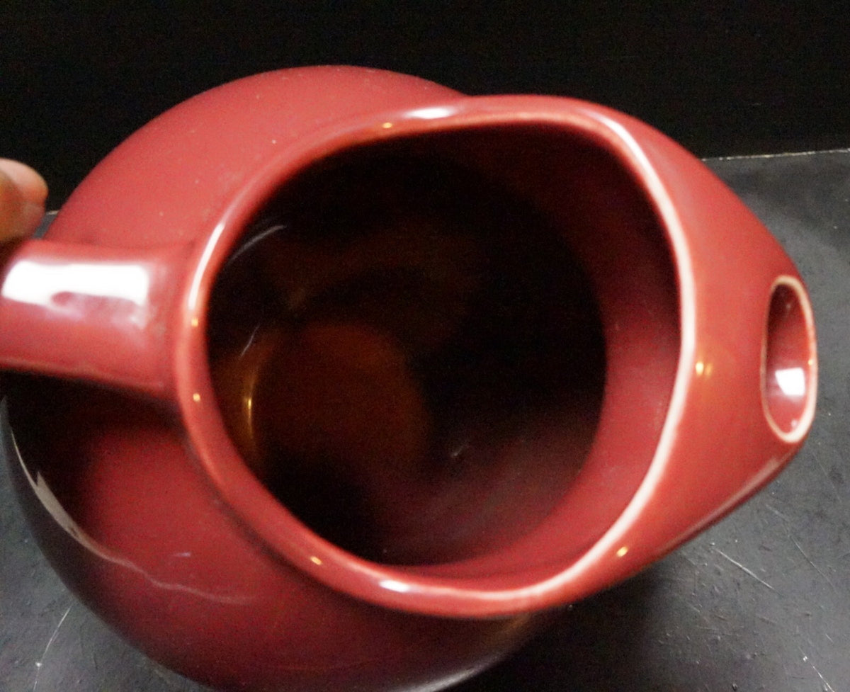 Hall 633 64 Oz Burgundy Glazed Tilt Ball Jug Pitcher