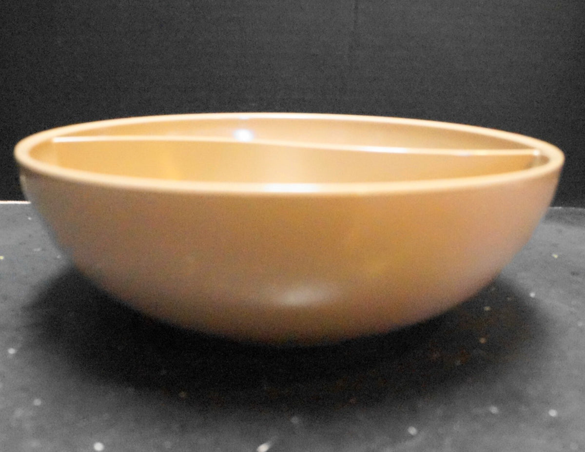 Boonton Melmac Melamine Brown Divided Round Serving Bowl