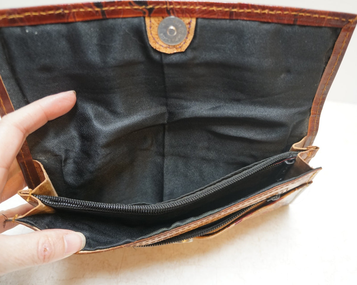 Shantiniketan Indian Leather Wallet Clutch Purse