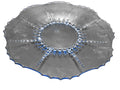 New Martinsville Radiance Ice Blue Torte Plate Platter Tray
