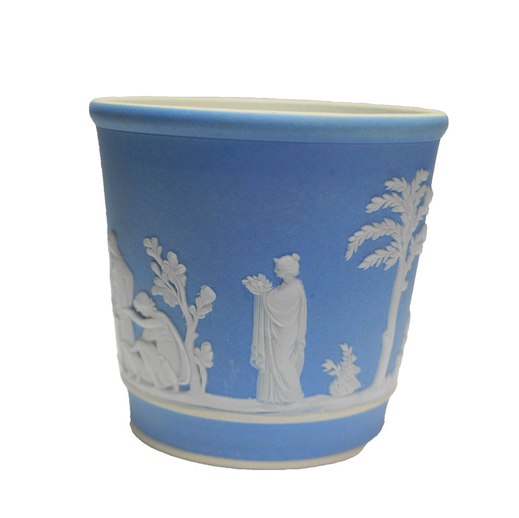 Wedgwood Jasperware Light Blue Neoclassical Small Cache Pot