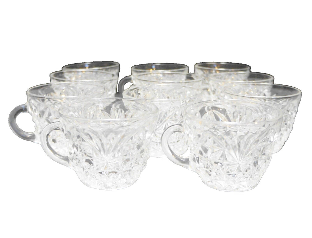 Anchor Hocking Arlington Punch Cups Set of 11 Clear Glass