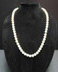 Hong Kong Long Faux Pearl Bead Necklace 28 IN