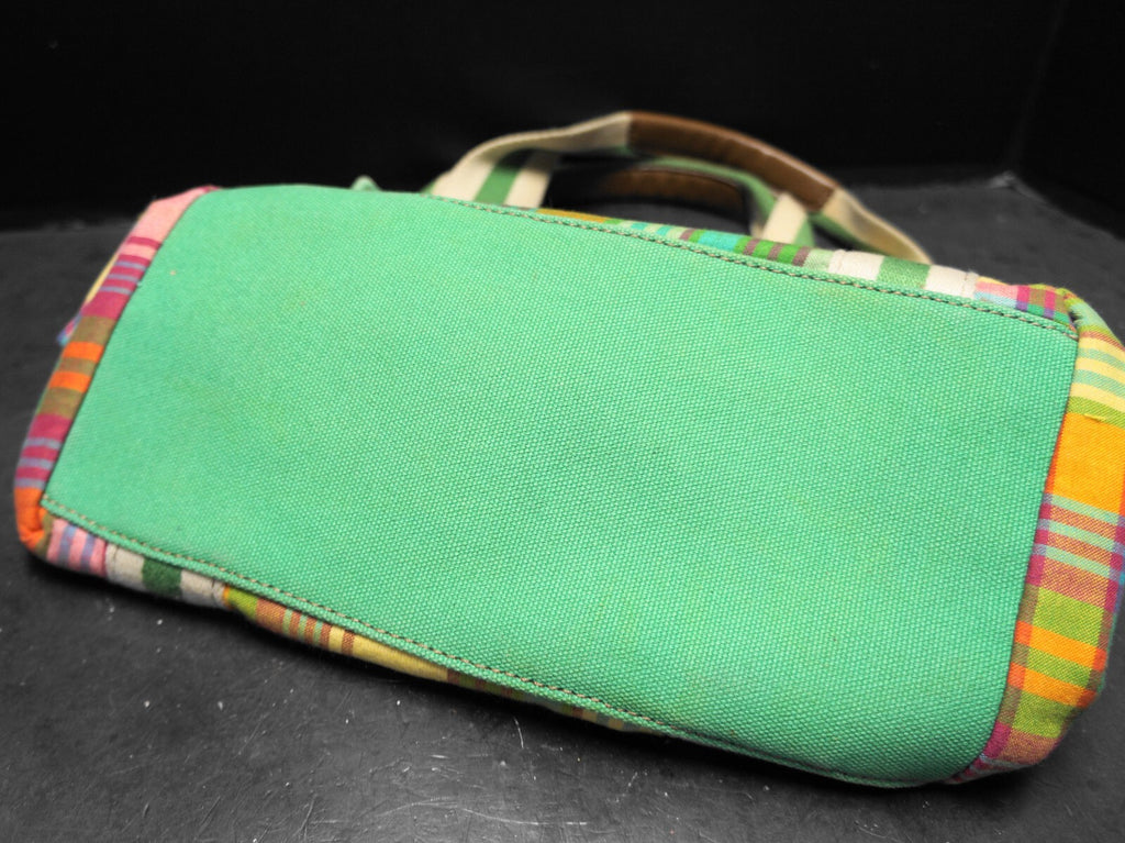 Tommy Hilfiger American Classics Plaid Small Tote Purse Green