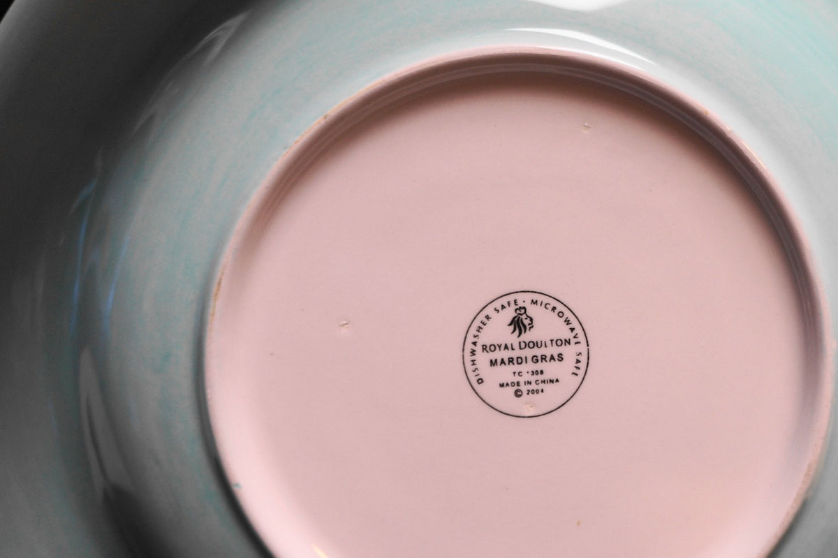 Royal Doulton Mardi Gras Dinner Plates 2 Solid 4 Polka Dot