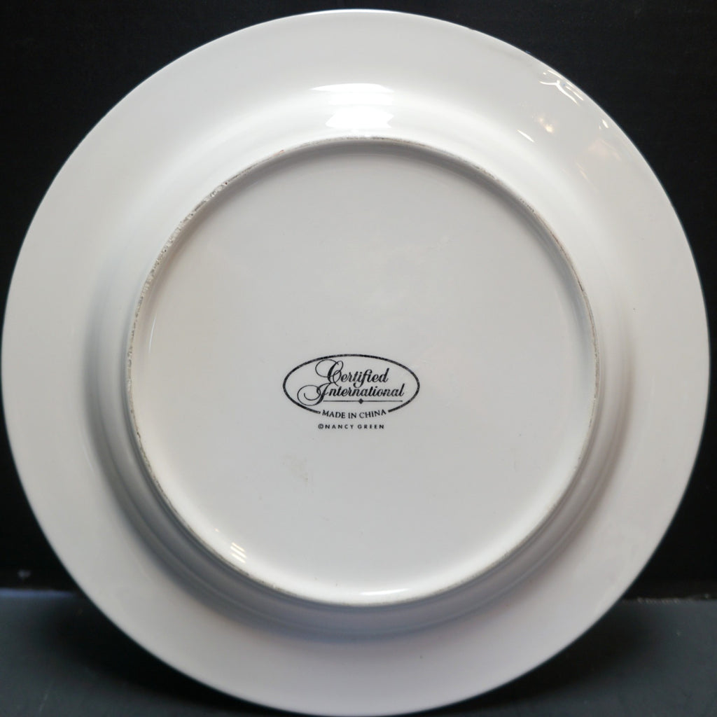 Nancy Green Serape Dinner Plate Round Green Center 11 1/4 IN