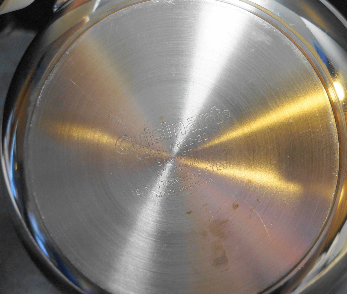 Cuisinart Stainless Steel 8 Chef's Skillet 822-20 No Lid