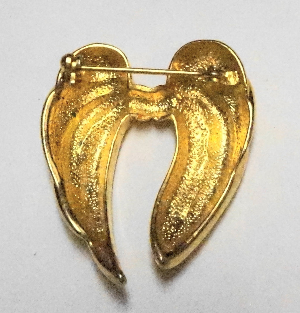 Gold Tone Bow Brooch Pin