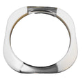 White Lucite Clear Color Block Square Bangle Bracelet