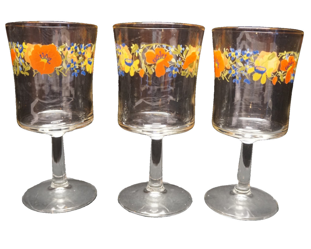 Corelle Corning Wildflower Water Goblets Set of 3
