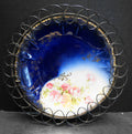 Royal Bavarian PMB Porzellan Moschendorf Cobalt Pink Roses Bread/Dessert Plate