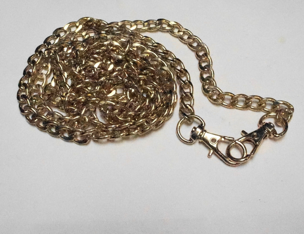 Gold Tone Cuban Link Chain Belt 46" L/XL