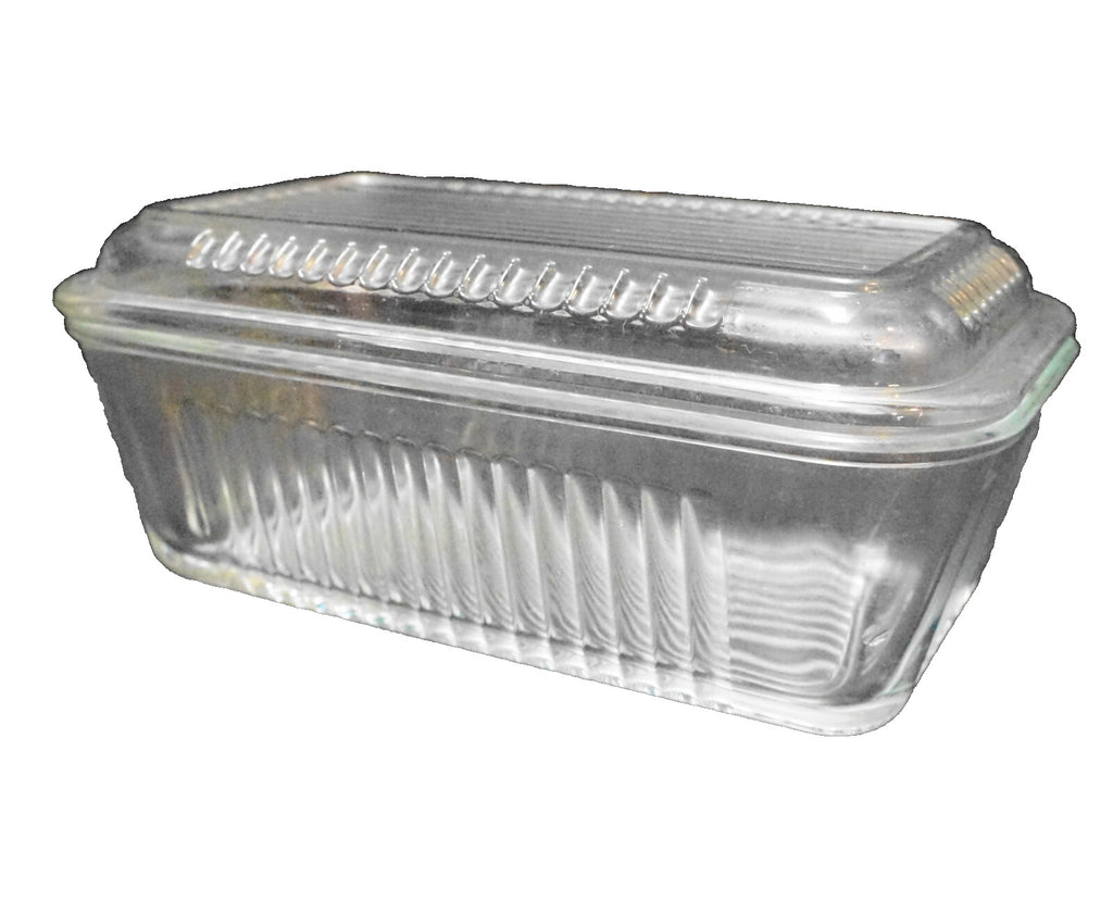 Borcam Pasabahce Ribbed Clear Tempered Glass Medium Refrigerator Dish