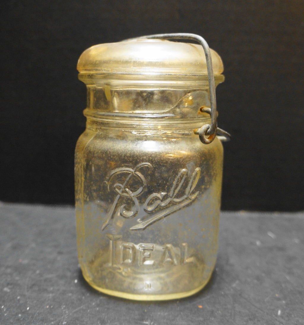 Ball Ideal Clear Pint Jar Glass Lid Wire Bale