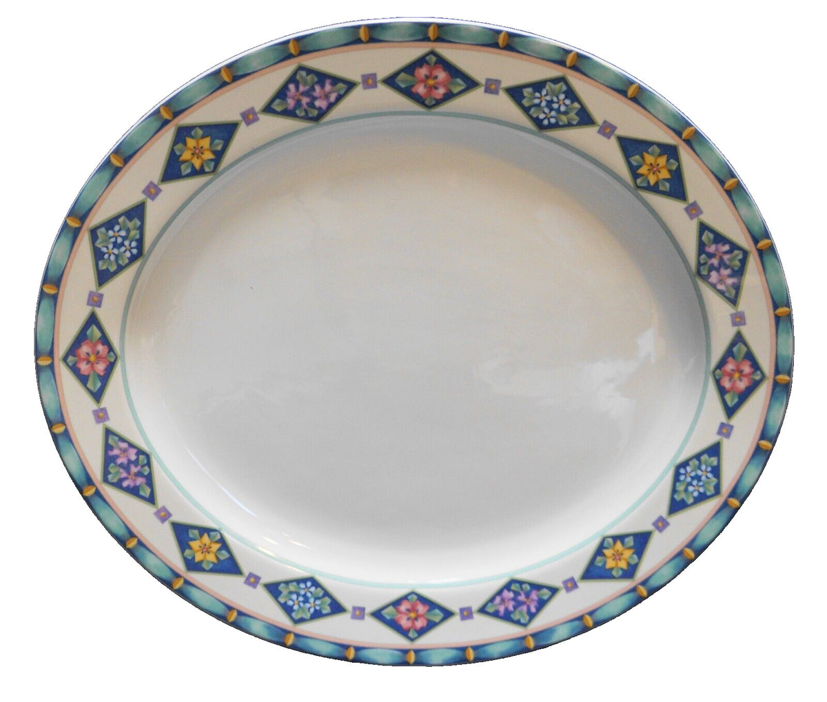 PFALTZGRAFF ATMOSPHERE CRYSTAFLORA LARGE SERVING OVAL PLATTER 14 3/4" X 13"