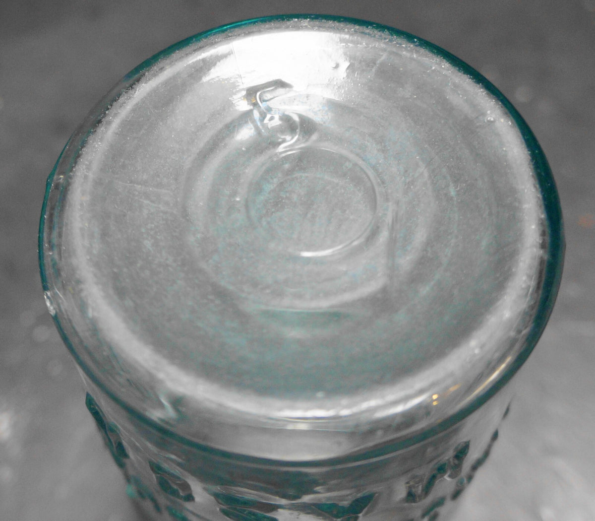 Atlas Strong Shoulder Pint Jar Aqua Glass No Lid