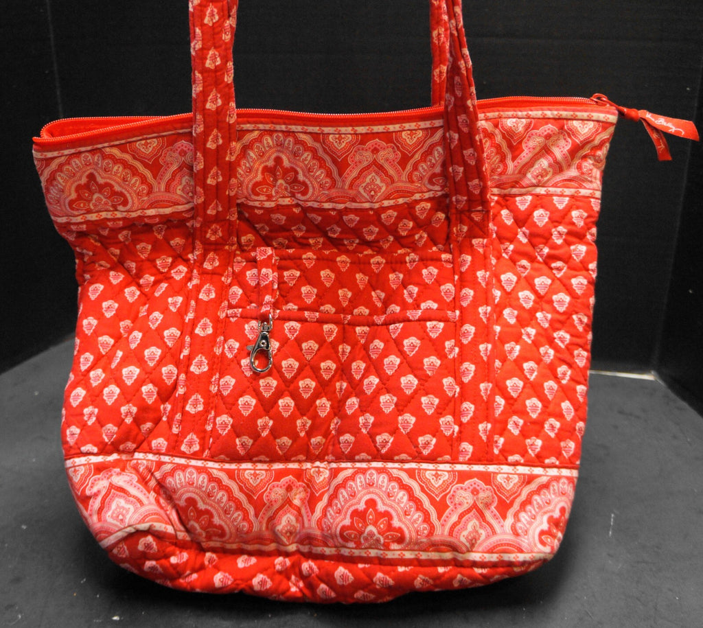 Vera Bradley Nantucket Red Villager Tote Bag Retired 2005