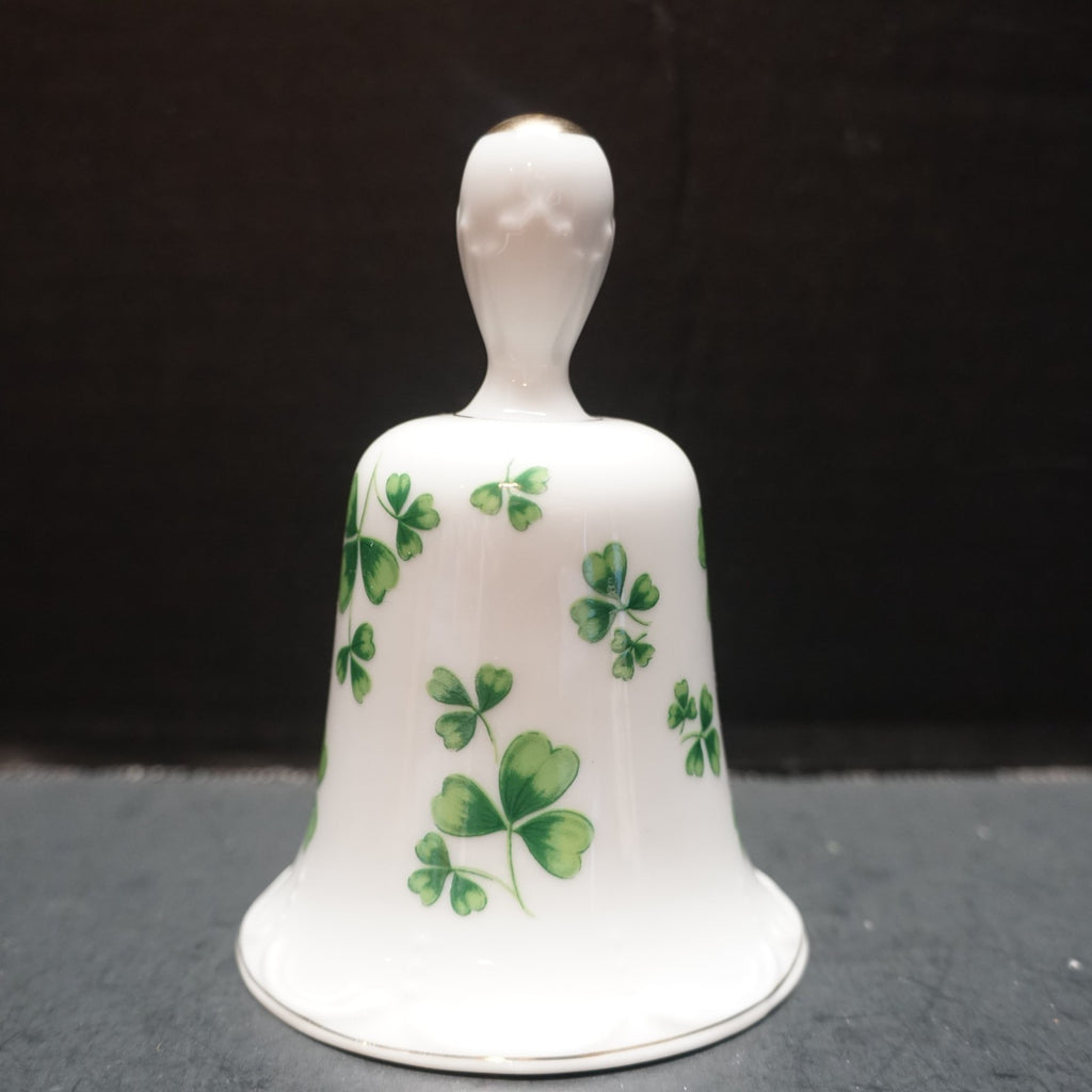 Lefton Shamrock Hand Painted Porcelain Bell Vintage