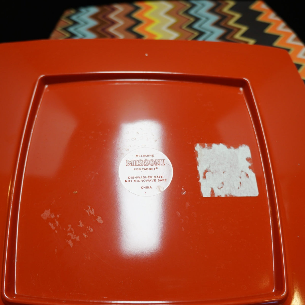 Missoni for Target ZigZag Melamine Square Dinner Plates Set of 12