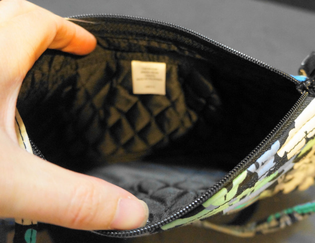 Vera Bradley Camofloral Blue Gray Black Frannie Crossbody Purse
