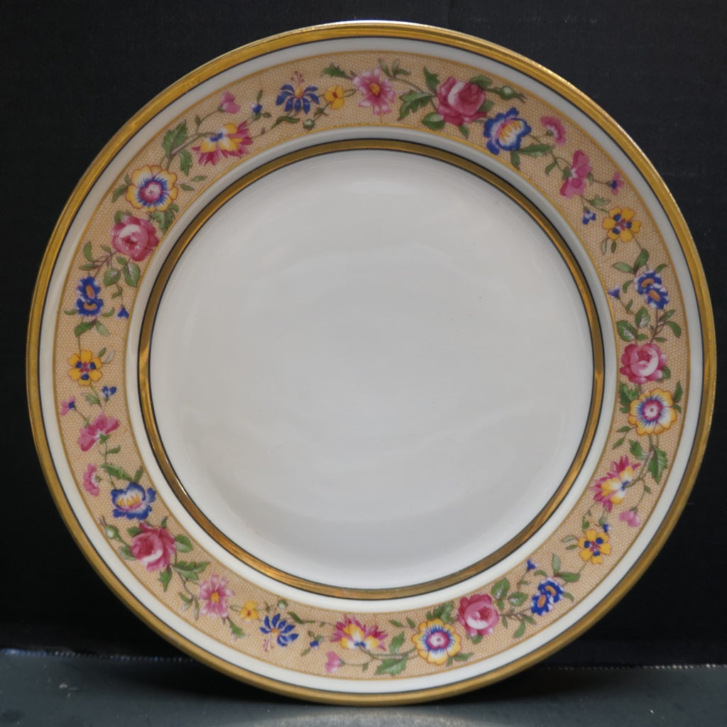 Charles Ahrenfelt Limoges France Floral Salad Plates Pair Cowell & Hubbard Co
