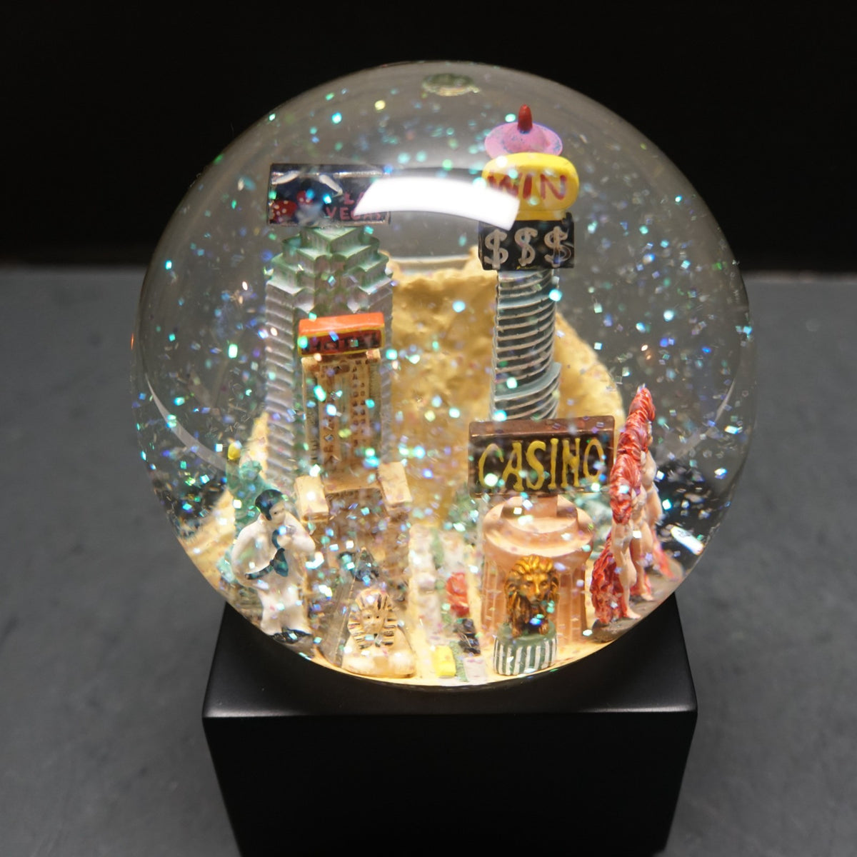 Saks Fifth Avenue Cityscape Snow Globe Las Vegas Music Box