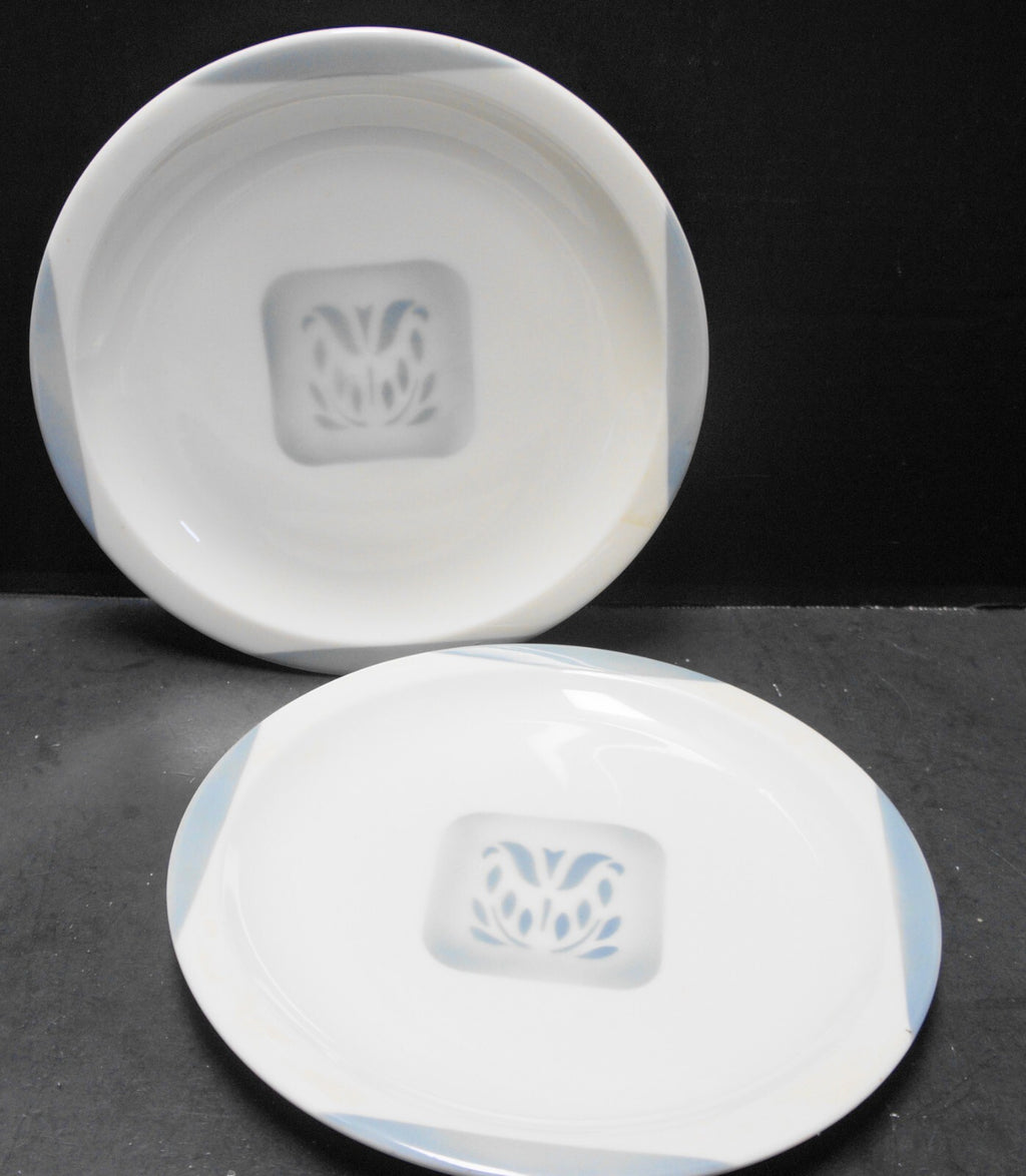 Syracuse Cadet Dinner Plates Set of 7 Restaurant Ware Airbrushed Blue Tulip