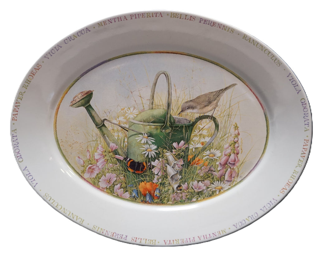Marjolein Bastin Wildflower Meadow Oval Platter 1990s Hallmark