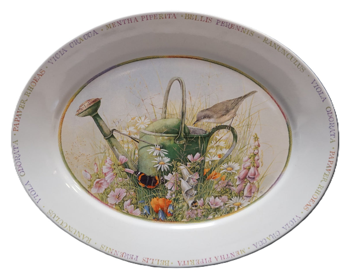 Marjolein Bastin Wildflower Meadow Oval Platter 1990s Hallmark
