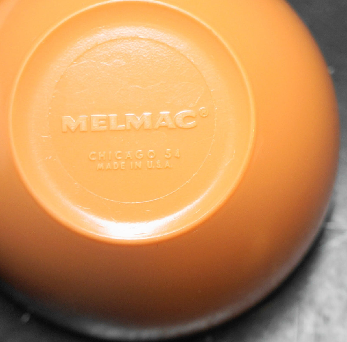 Orange Melmac Small Gravy Boat or Creamer Made in Chicago