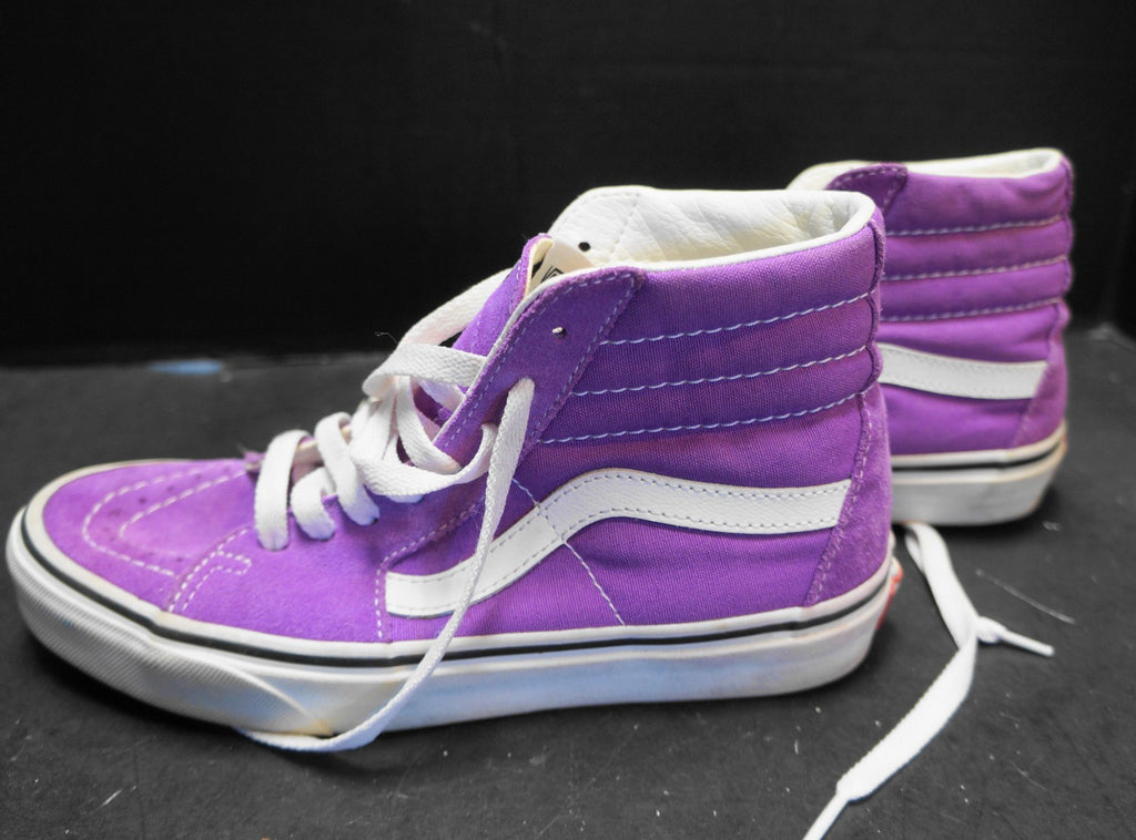 Vans SK8-Hi Purple White Suede Canvas High Top Skater Shoes M 4.5 W 6