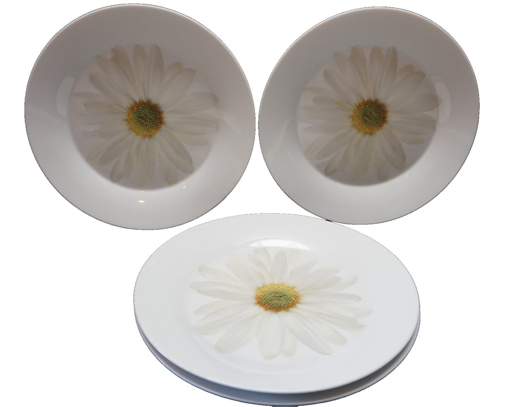 Isaac Mizrahi For Target White Daisy Salad Dessert Plates Set of 4 2005