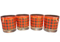Scottish Plaid Whiskey Rocks Tumblers Set of 4 New in Box Crowning Touch