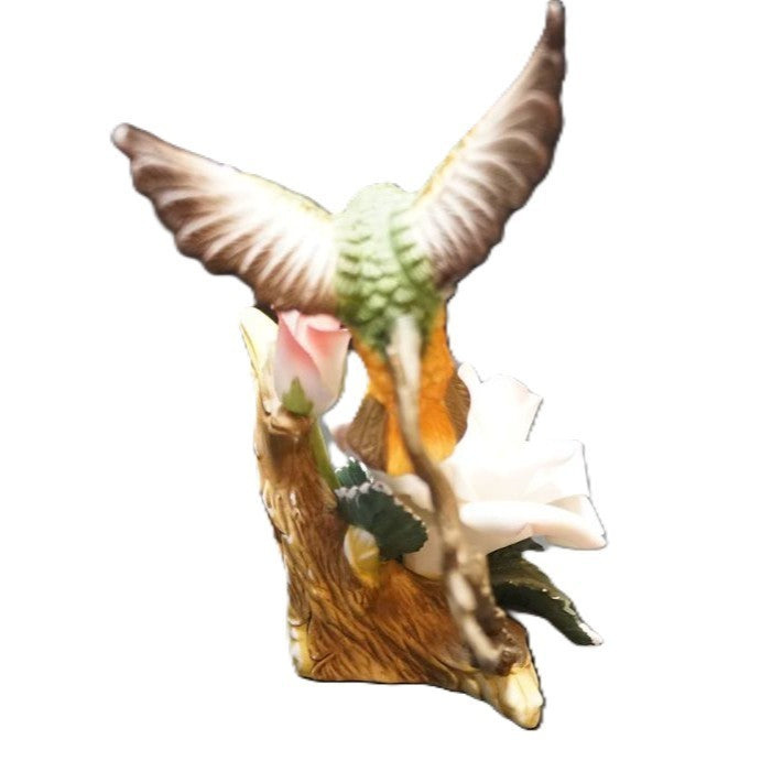 Lefton Exclusive Hummingbird and Rose Figurine #11371