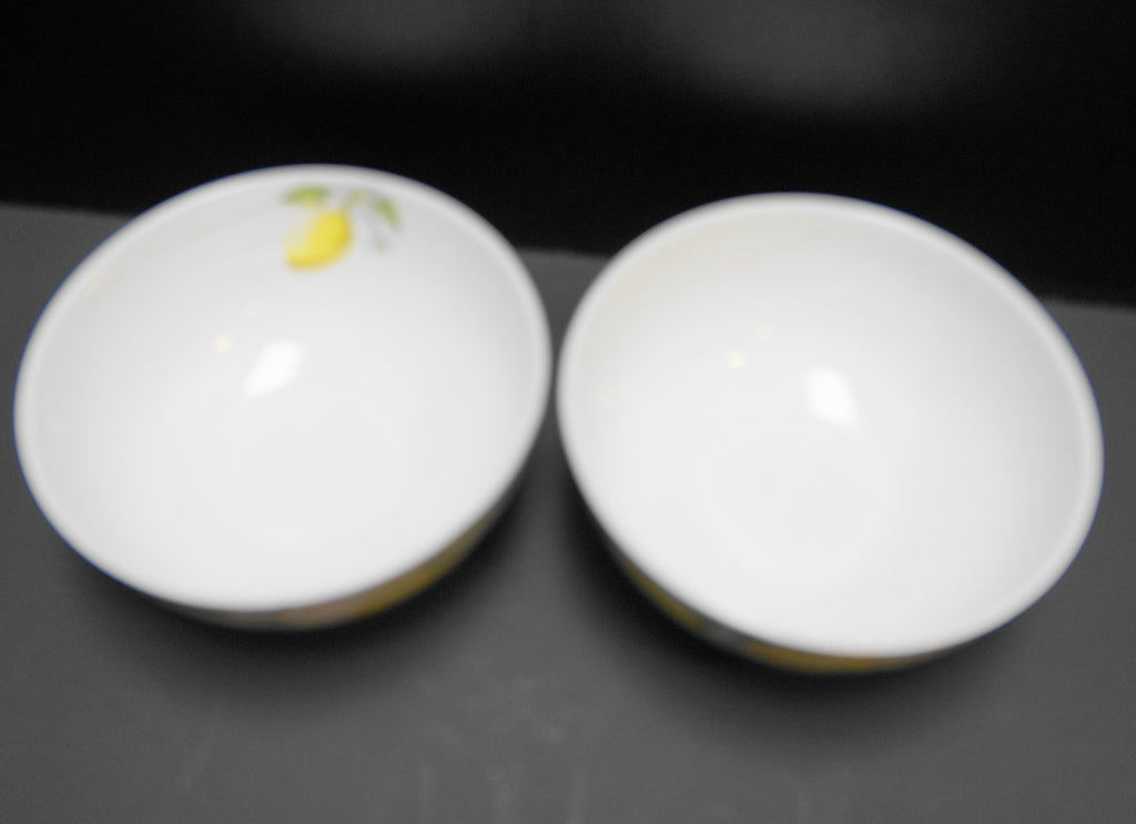 Mikasa Lemons Soup Cereal Bowls Pair