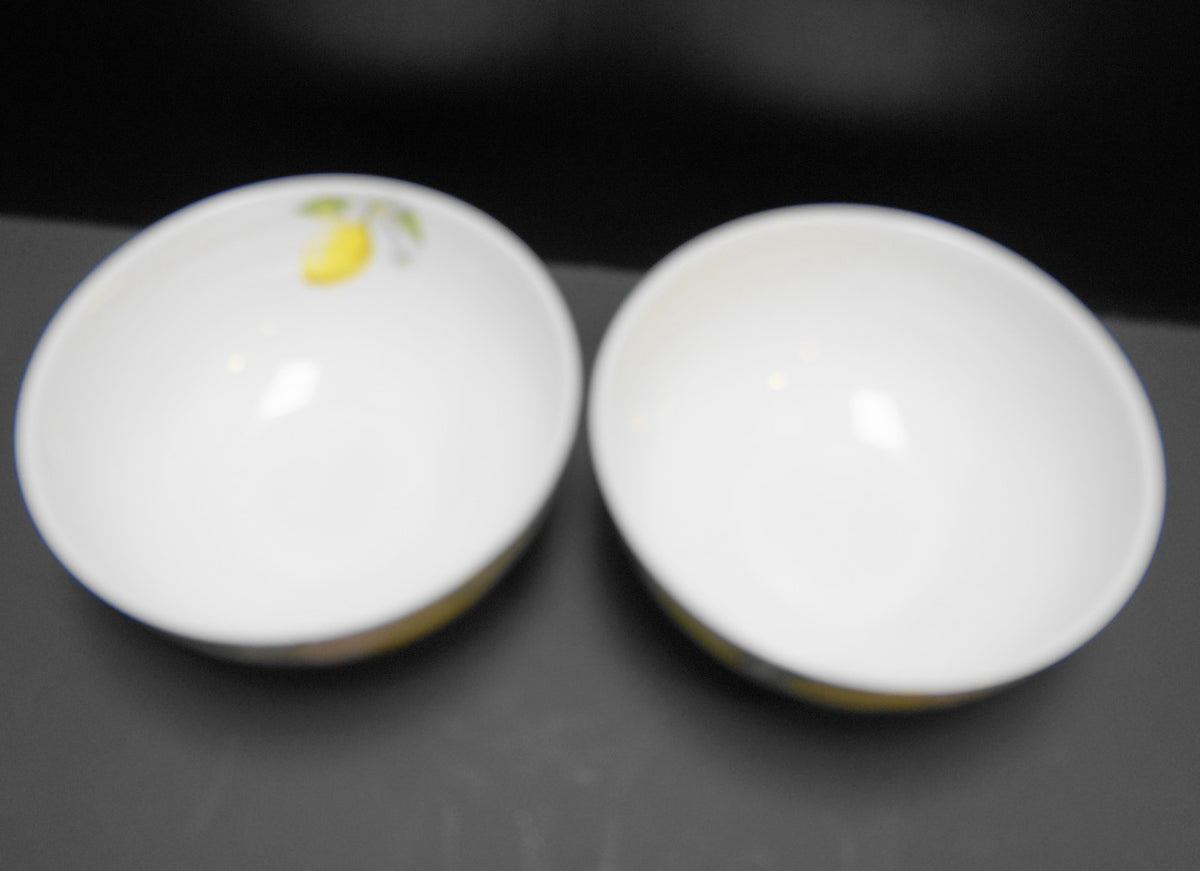 Mikasa Lemons Soup Cereal Bowls Pair