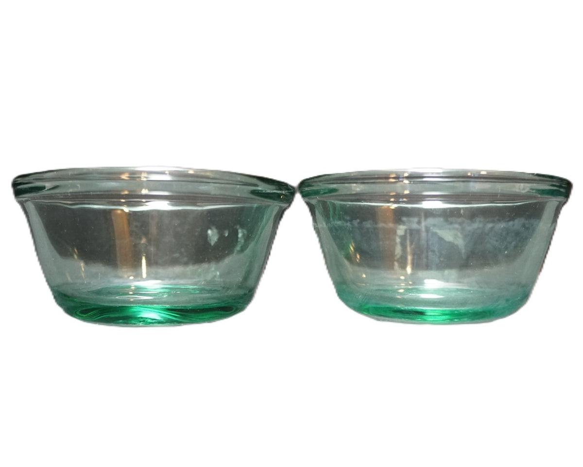 Anchor Hocking Oven Basics Green Custard Cups Pair