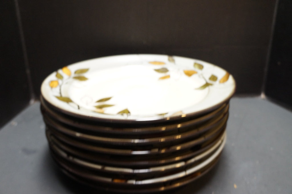 Pfaltzgraff Everyday Rustic Leaves Set Of 8 Dinner Plates Stoneware 11 1/2 IN