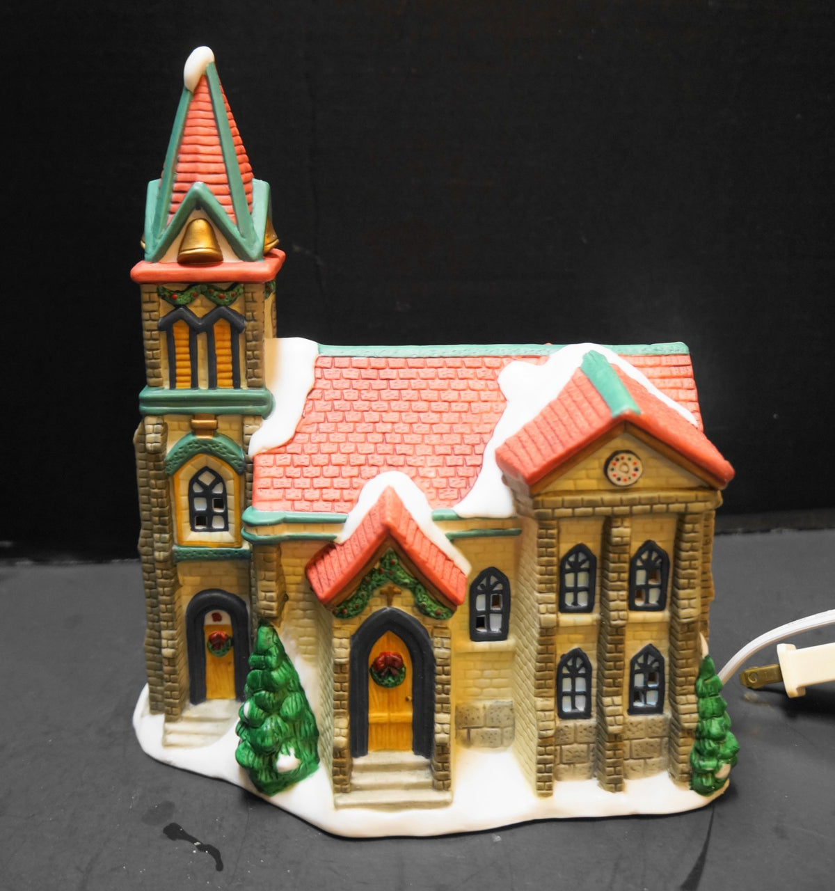 Galleria Fine Porcelain Hand Painted Church Cathedral Christmas Village