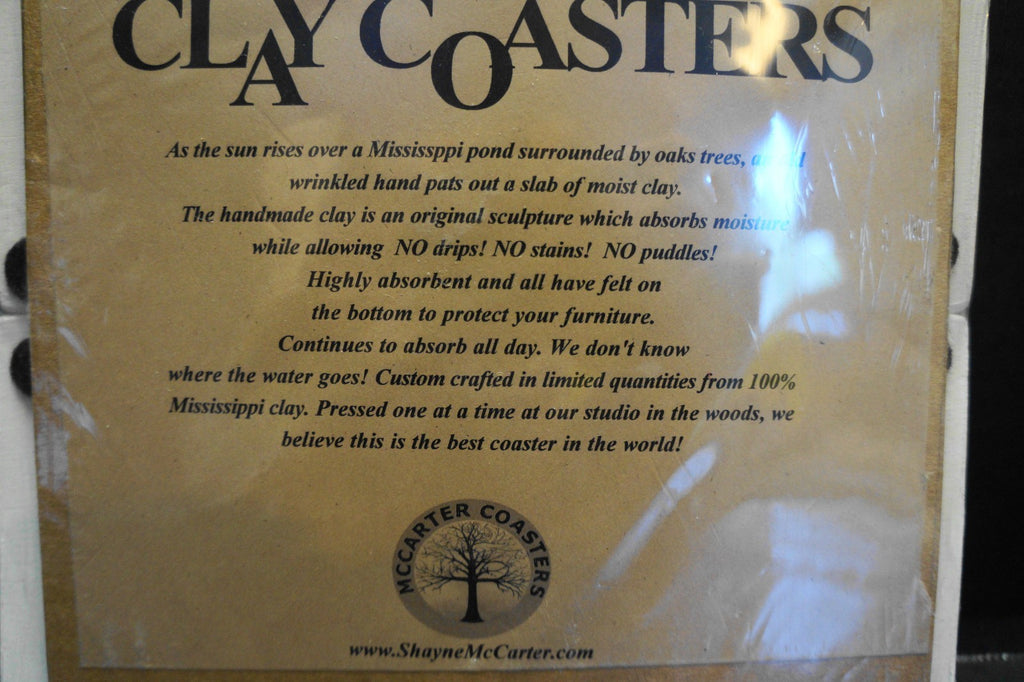 Shayne McCarter Scenes of Memphis Coasters Set of 4 Mississippi Clay New