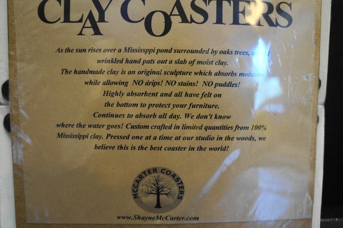 Shayne McCarter Scenes of Memphis Coasters Set of 4 Mississippi Clay New