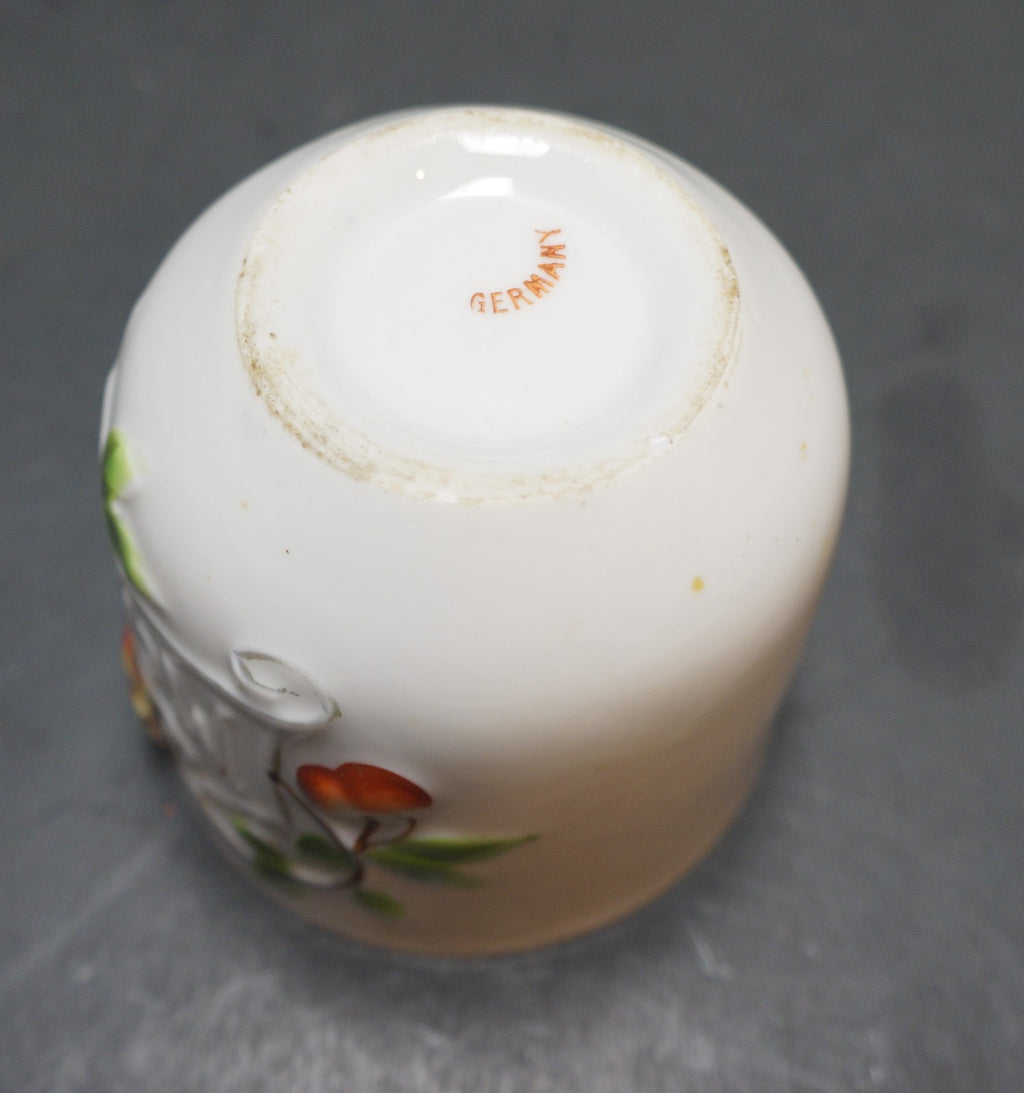 Mother Embossed Cherries Porcelain Mug Tea Cup Germany