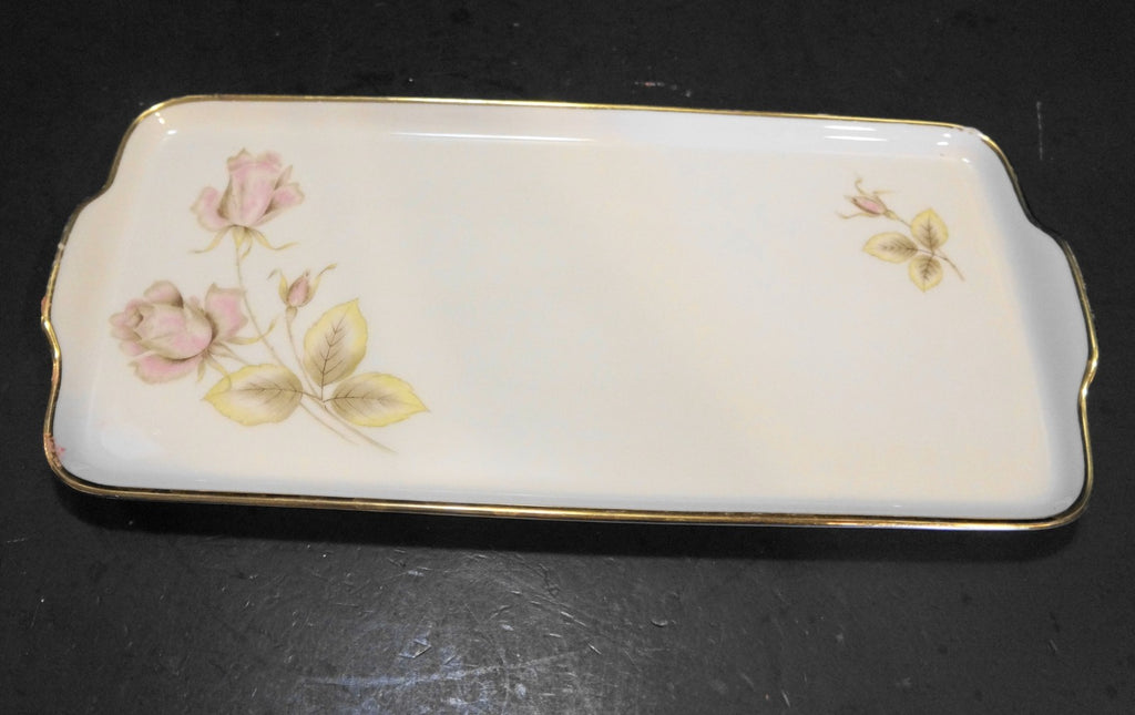 Hutschenreuther Empire Rose Contessa Porcelain Tray Pink Roses King Cake Plate R