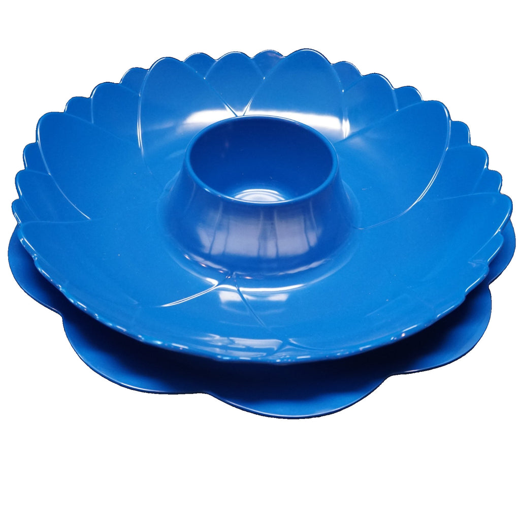 Target Summer 2010 Royal Blue Melamine Chip and Dip Platter Set