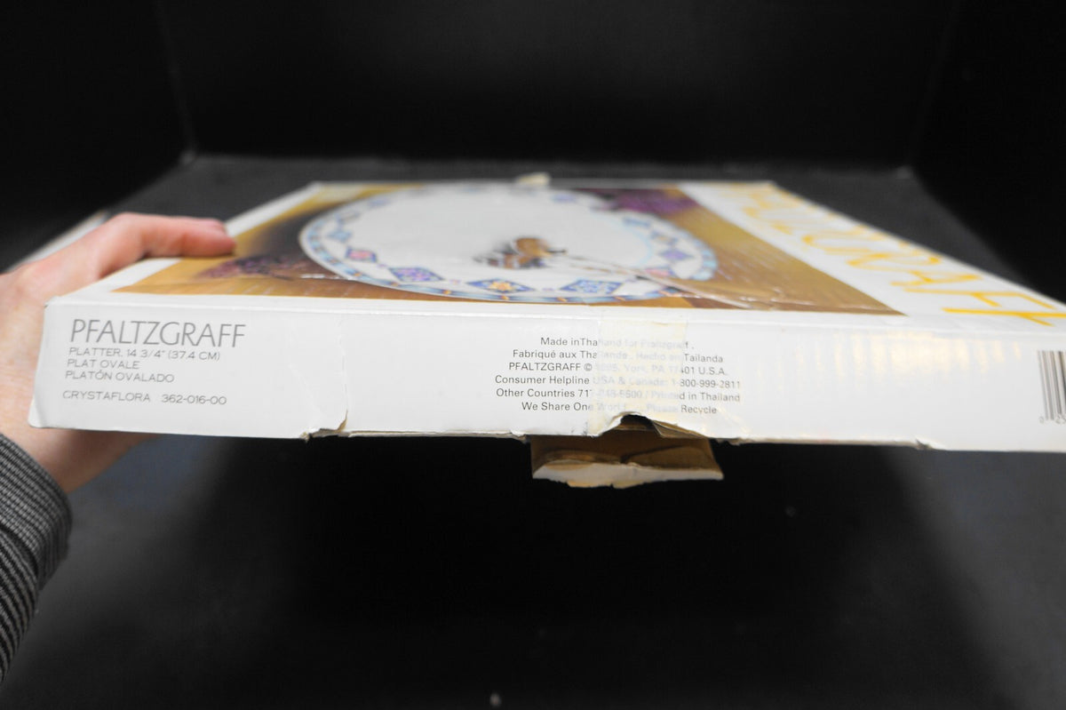 PFALTZGRAFF ATMOSPHERE CRYSTAFLORA LARGE SERVING OVAL PLATTER 14 3/4" X 13"