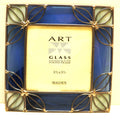 Malden Art Glass Blue Stained Glass Picture Frame