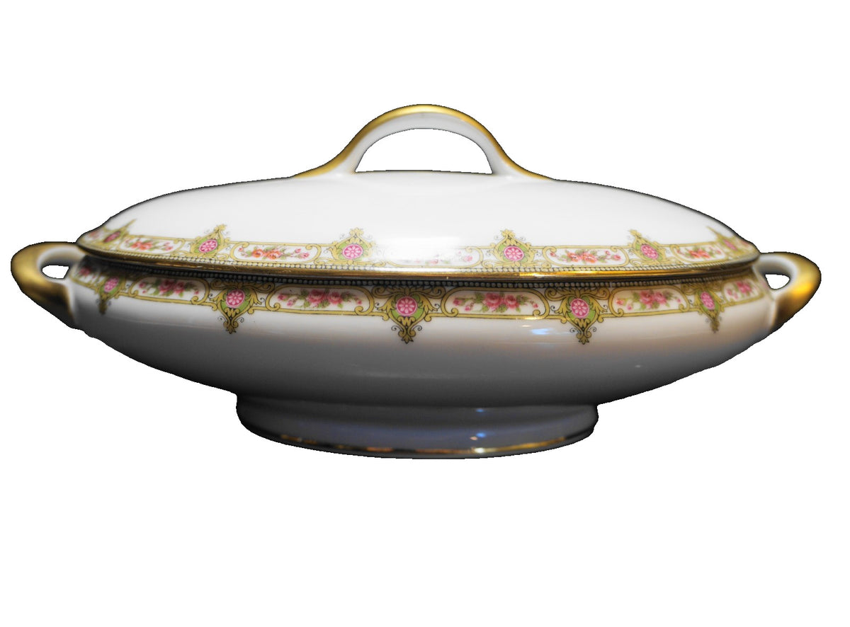 U.C. Limoges FB&CO France Oval Covered Vegetable Dish Casserole